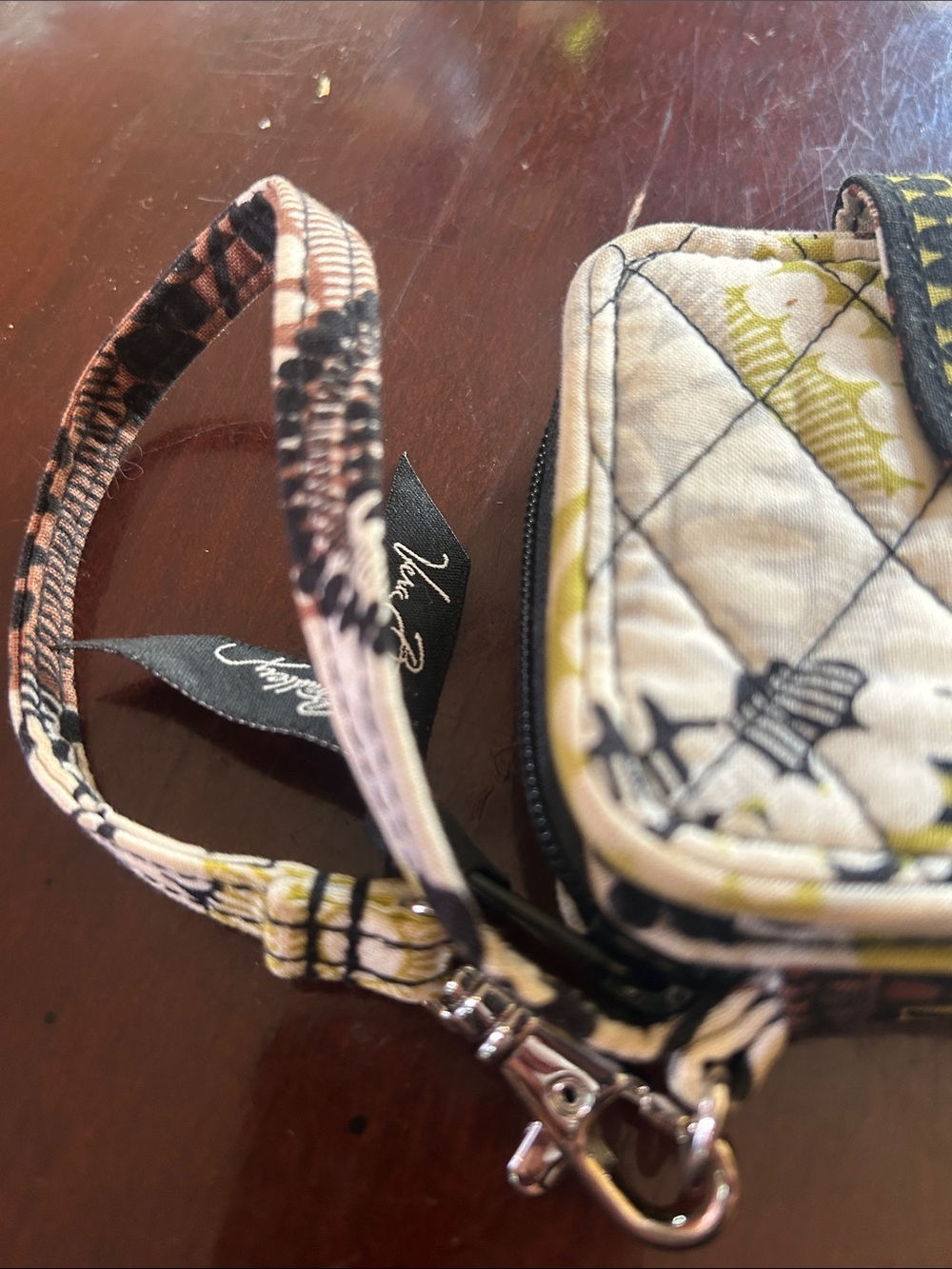 Vera Bradley Quilted Floral Wristlet in Neutral Multi - Picture 3 of 9